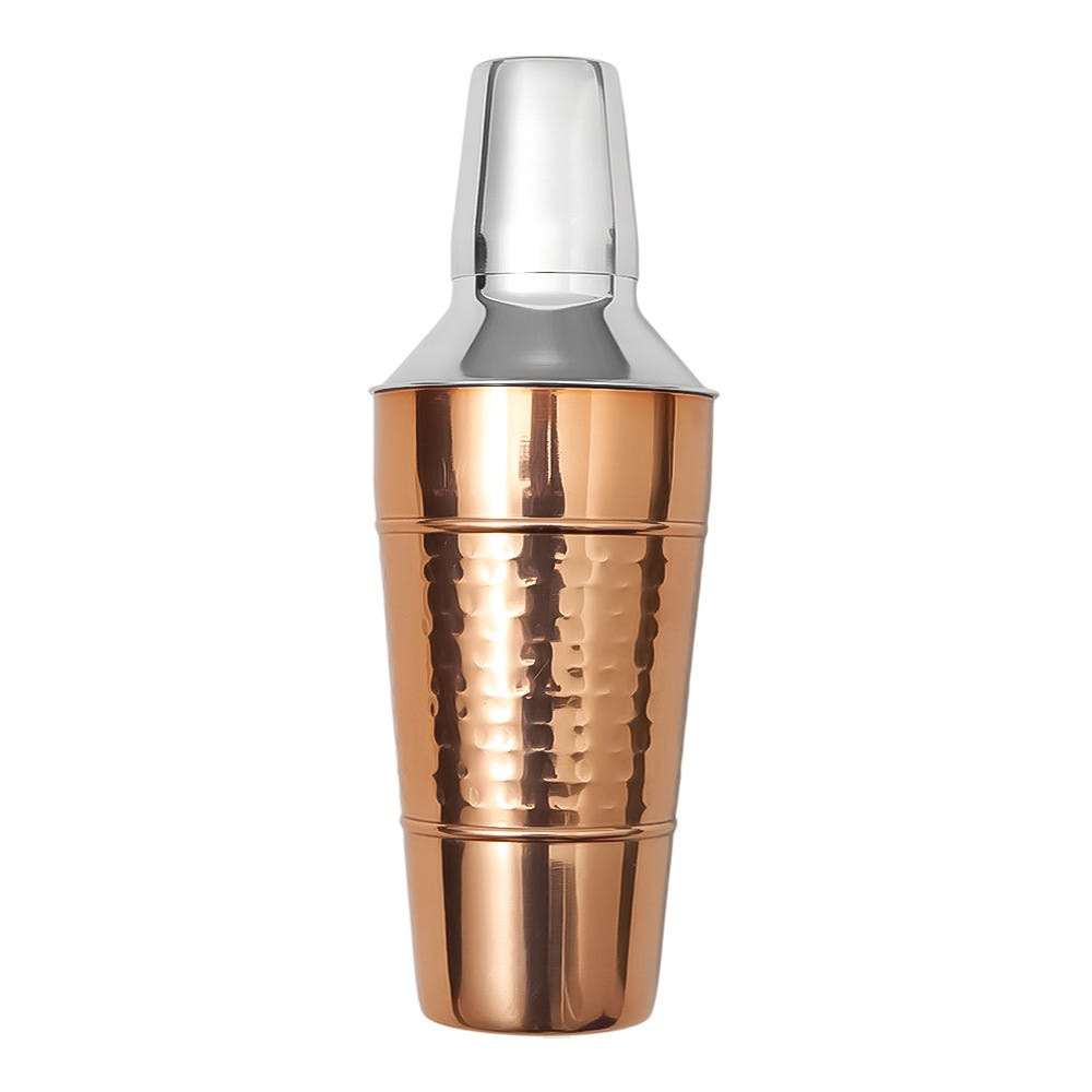 Mezclador de Cócteles Martillado en Oro Rosa - 25 oz, Elegancia y Funcionalidad para tus Creaciones
