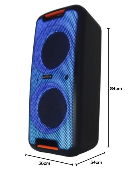 MIMIK Sistema de Audio Doble 8" 1000w Pmpo 96w Rms Recargable 110-127v