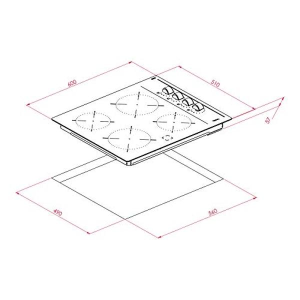 Teka TTC 64000 XFL BK Parrilla Vitrocerámica de Inducción Empotrable