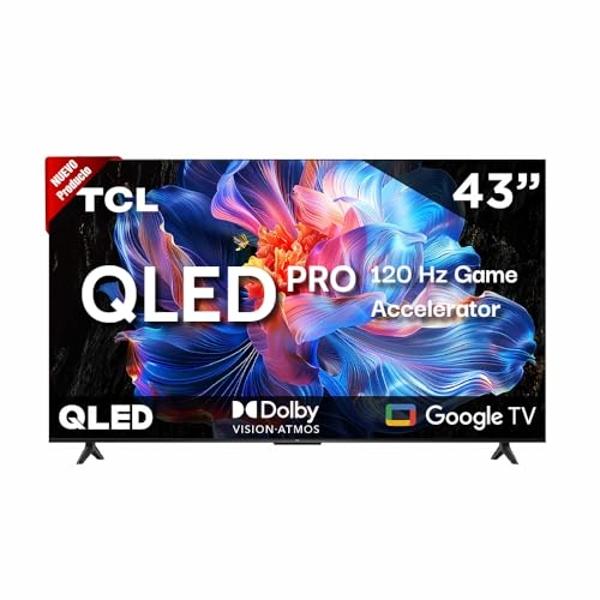 TCL Smart TV 2025 Pantalla 43" 43Q5K Google TV QLED 4K Google Assistant | Hands Free Voice Control | Alexa | VisionHDR10+| AiPQ™ | Micro Dimming | NITS350 | Panel 60 Hz