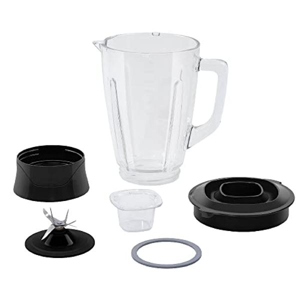 T-fal Licuadora Infinyforce XL 10 velocidades con vaso de vidrio de 2.2 litros, 550 W, con tecnología powelix y acople Carbon Drive, incluye 10 funciones, Negra, LN8208MX