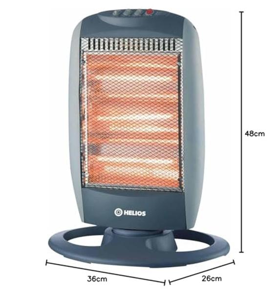 Calefactor Calentador Eléctrico Oscilatorio de Cuarzo 3 Niveles 400, 800 y 1200w Helios