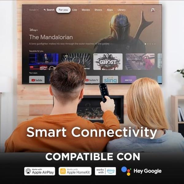 TCL Smart TV 2025 Pantalla 43" 43Q5K Google TV QLED 4K Google Assistant | Hands Free Voice Control | Alexa | VisionHDR10+| AiPQ™ | Micro Dimming | NITS350 | Panel 60 Hz