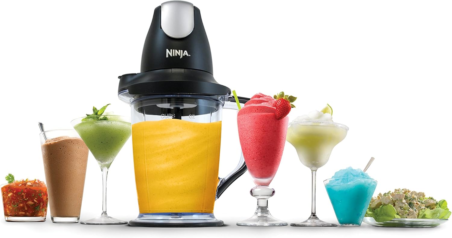 Licuadora/procesador de alimentos eléctrica Ninja QB1004 con base de 450 W, batidor