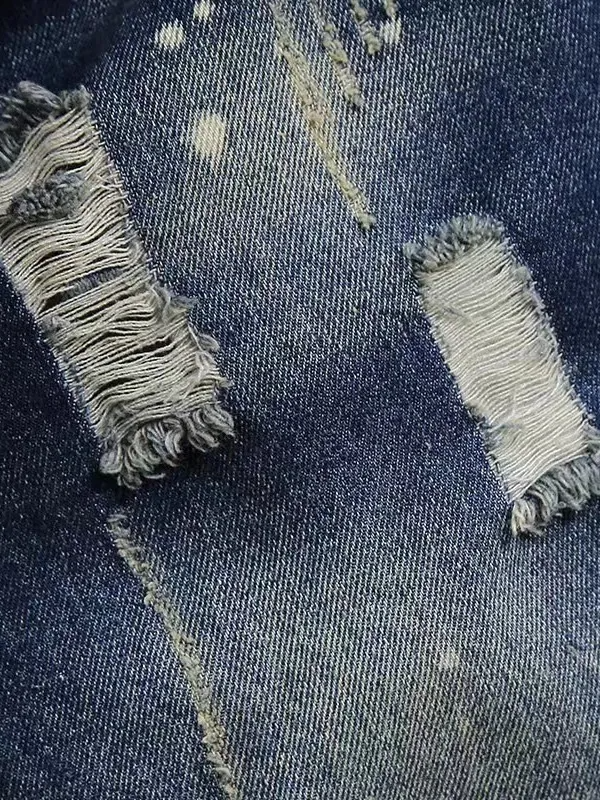 Pantalones Cortos Vaqueros Vintage Ripped Para Hombre