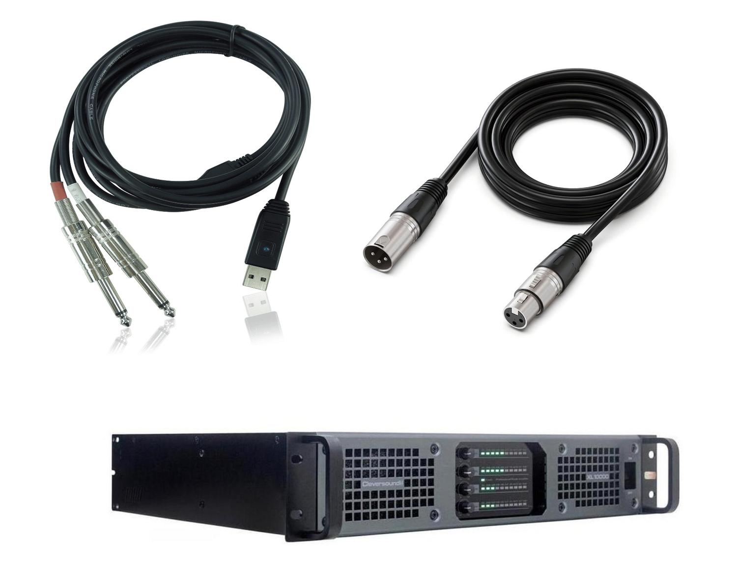 Cleversound Xl10000 Amplificador 10000w RMS Cables de Regalo