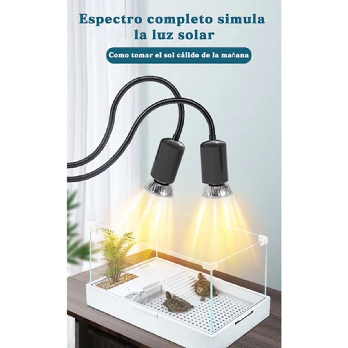 Focos Calor Lámpara Para Tortuga/reptil Uva Uvb Plata 