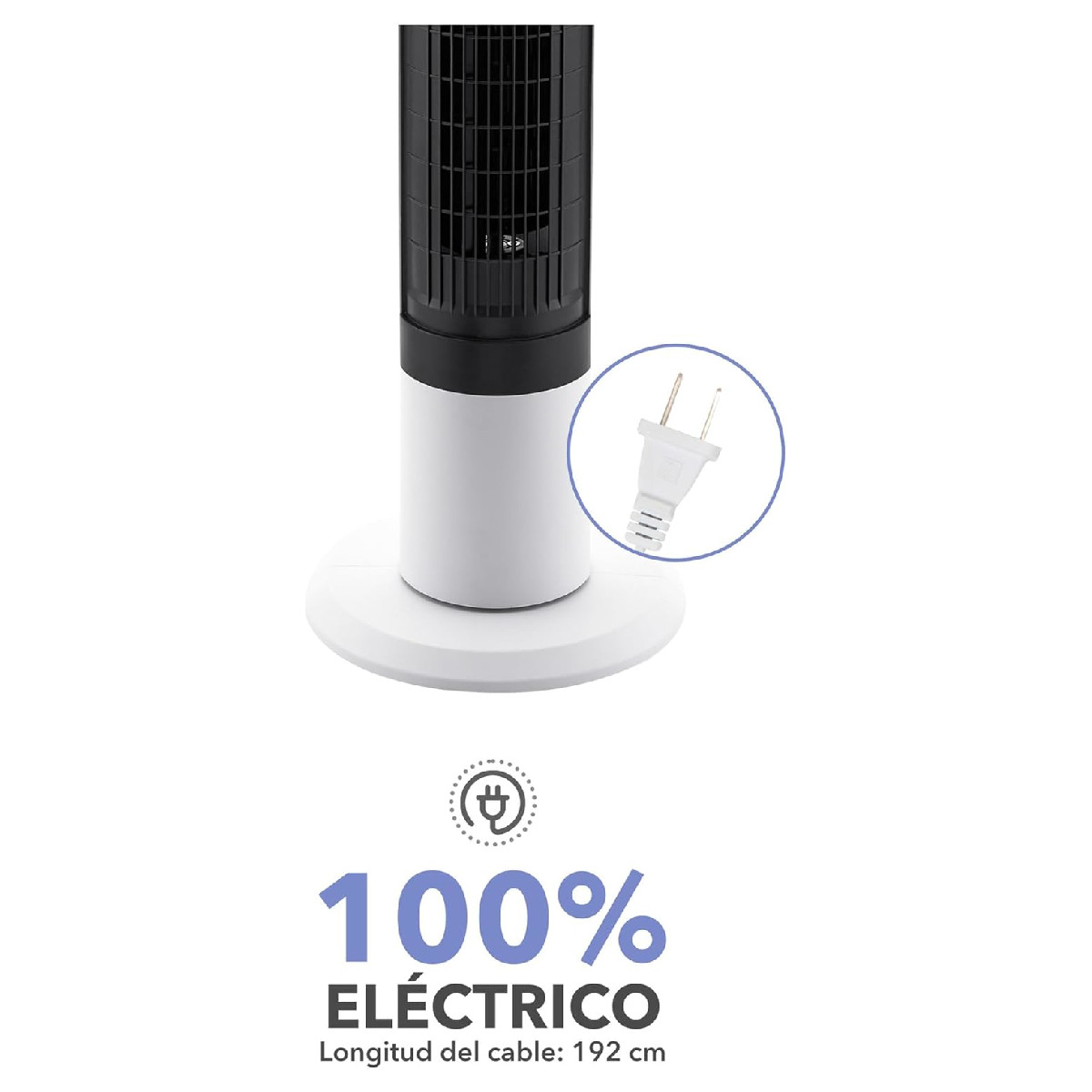 Ventilador torre RCA Lavable C/Control 4vel Temporizador Luz