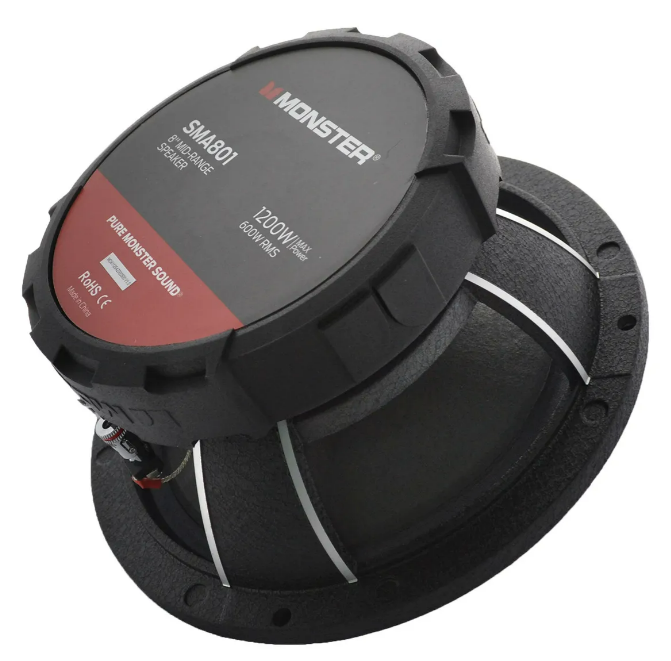 Medio Rango Monster SMA801 8 Pulg 600 RMS 8 Ohms Open Show