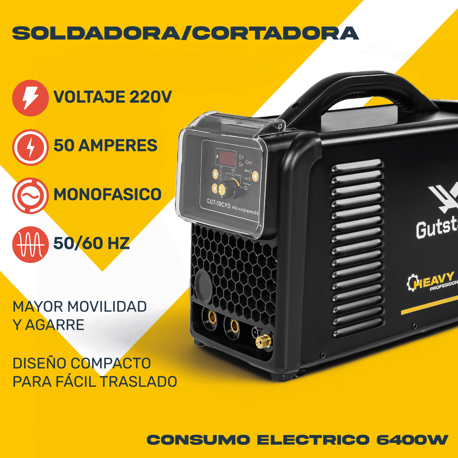 Soldadora Cortadora Plasma Mma Igbt Inverter Portatil 110v-220v 50amp Gutstark Home