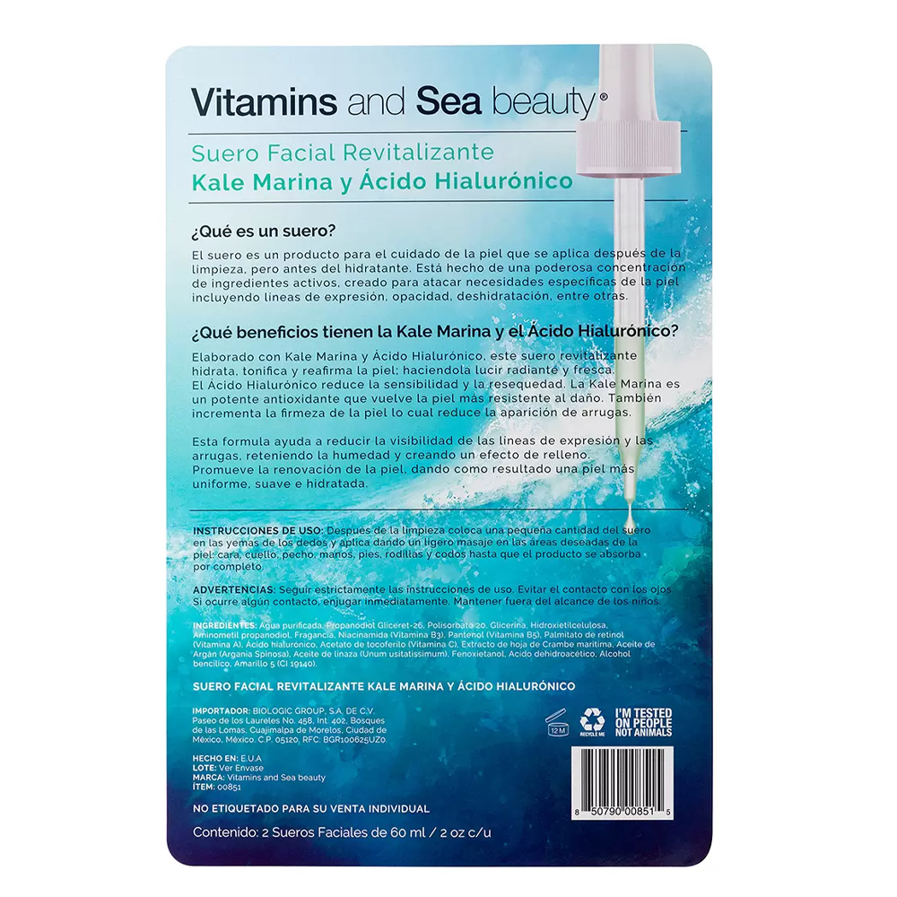 Suero Facial Rejuvenecedor Vitamins And Sea Beauty 2pz