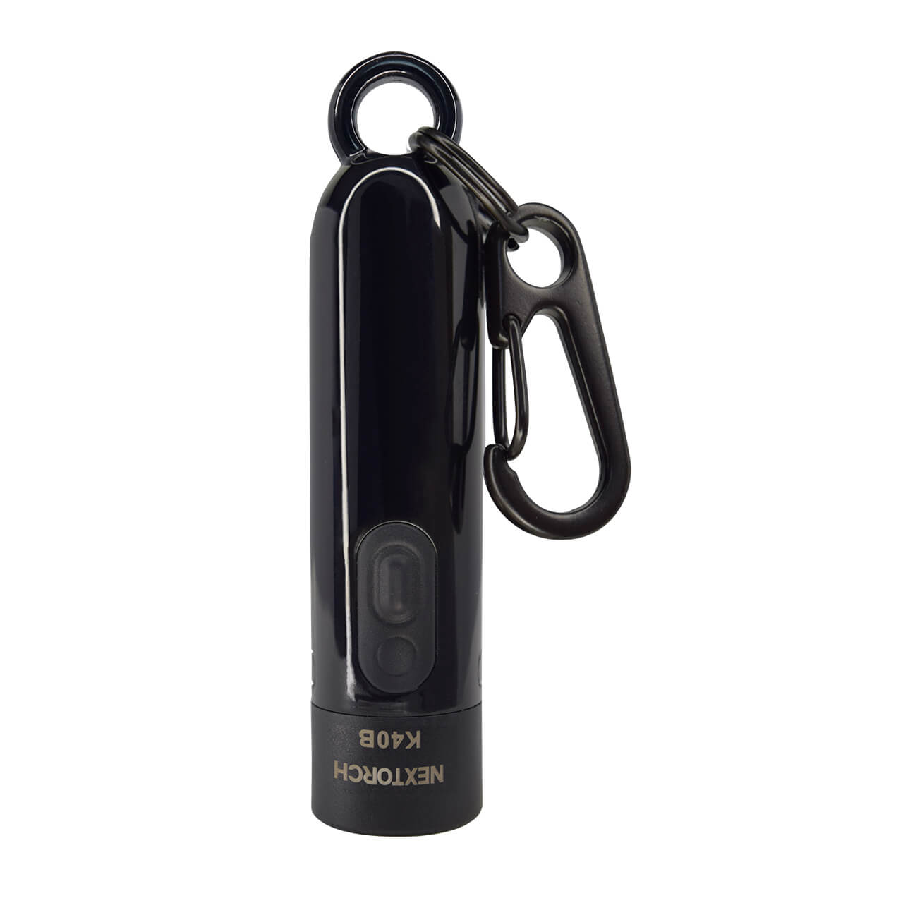 Mini Linterna NEXTORCH de luz LED, K40B, 300 lúmenes, con llavero y cable USB tipo C, negro