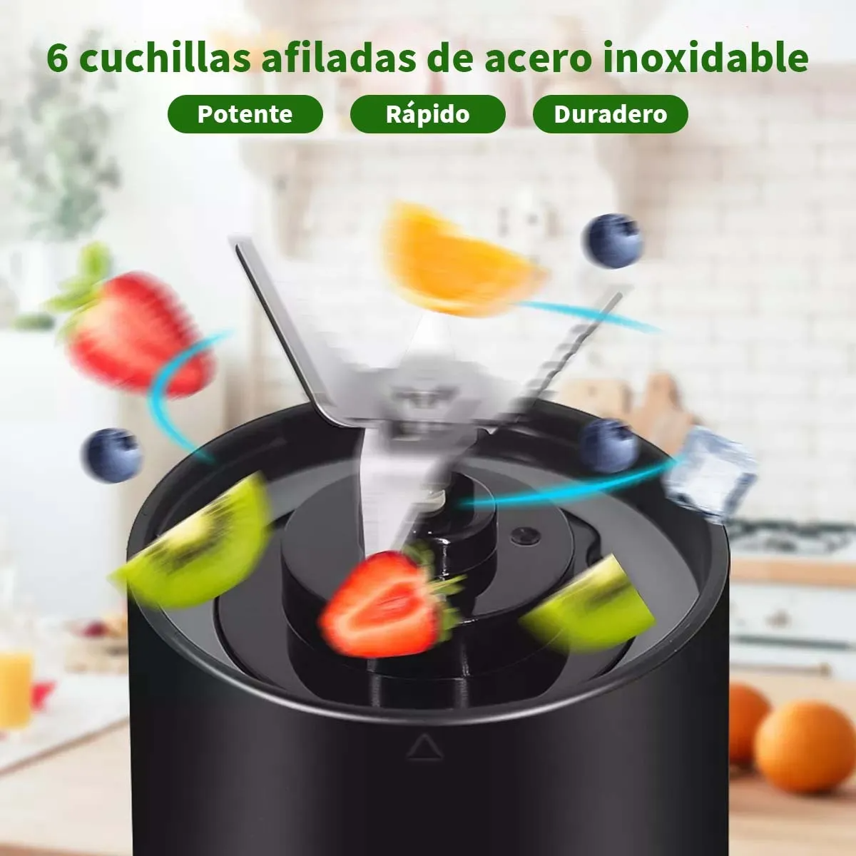 Mini Licuadora Portátil Recargable Usb Vaso Jugos Licuados