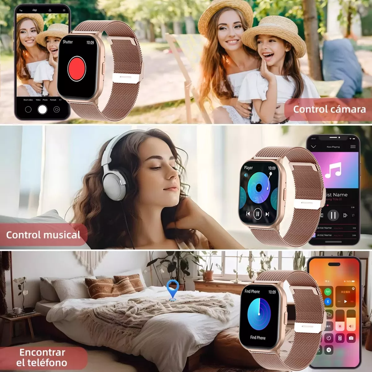 Smartwatch Reloj Deportivo Dama Llamadas Para Ios Y Android