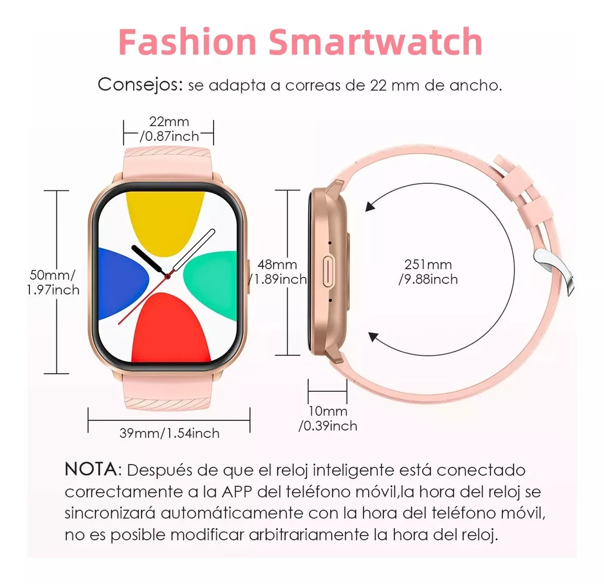 Smartwatch Reloj Deportivo Dama Llamadas Para Ios Y Android