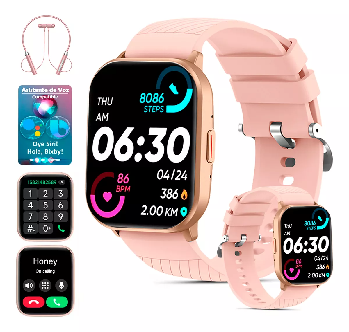 Smartwatch Reloj Deportivo Dama Llamadas Para Ios Y Android