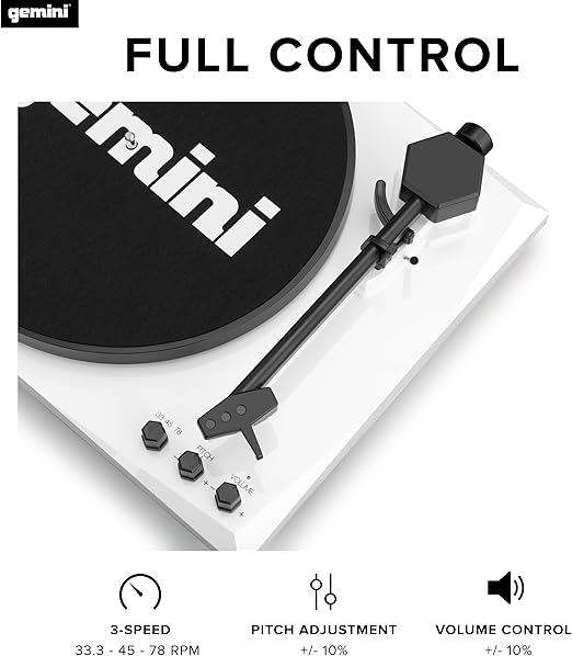 Gemini TT -900-BW Sistema De Tocadiscos Estéreo Bluetooth