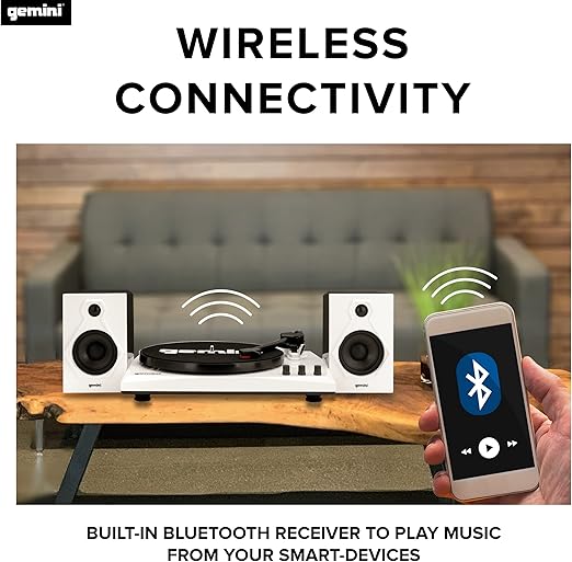 Gemini TT -900-BW Sistema De Tocadiscos Estéreo Bluetooth