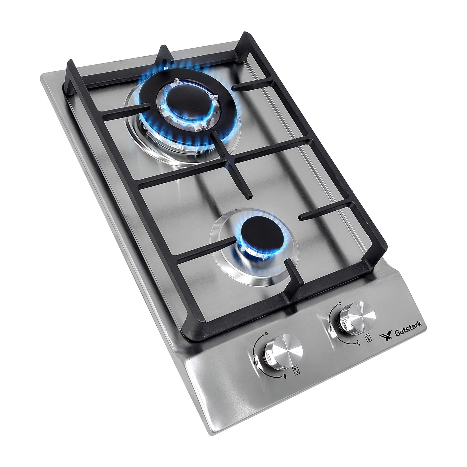 Parrilla De Gas Empotrable 2 Quemadores Acero Inoxidable