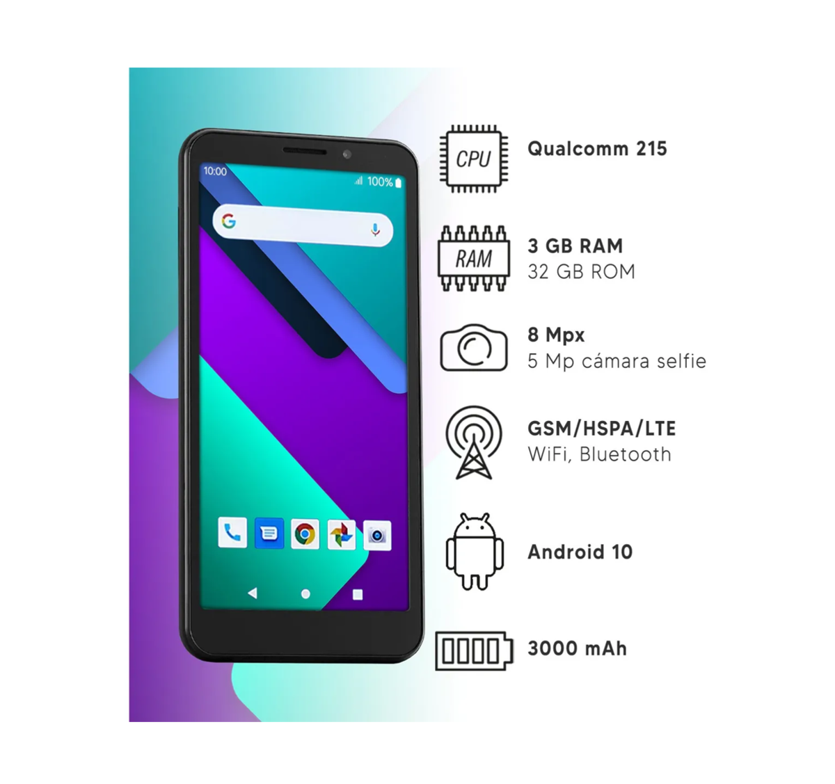 Celular Económico Orbic Maui + 32gb - 3gb Ram Nuevo Negro