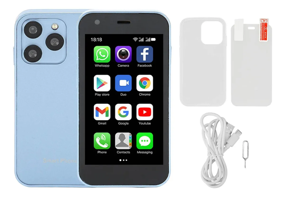 Mini Smartphone Soyes Xs15, Tarjetas Sim Duales, 16 Gb Y 2 Gb De Ram azul