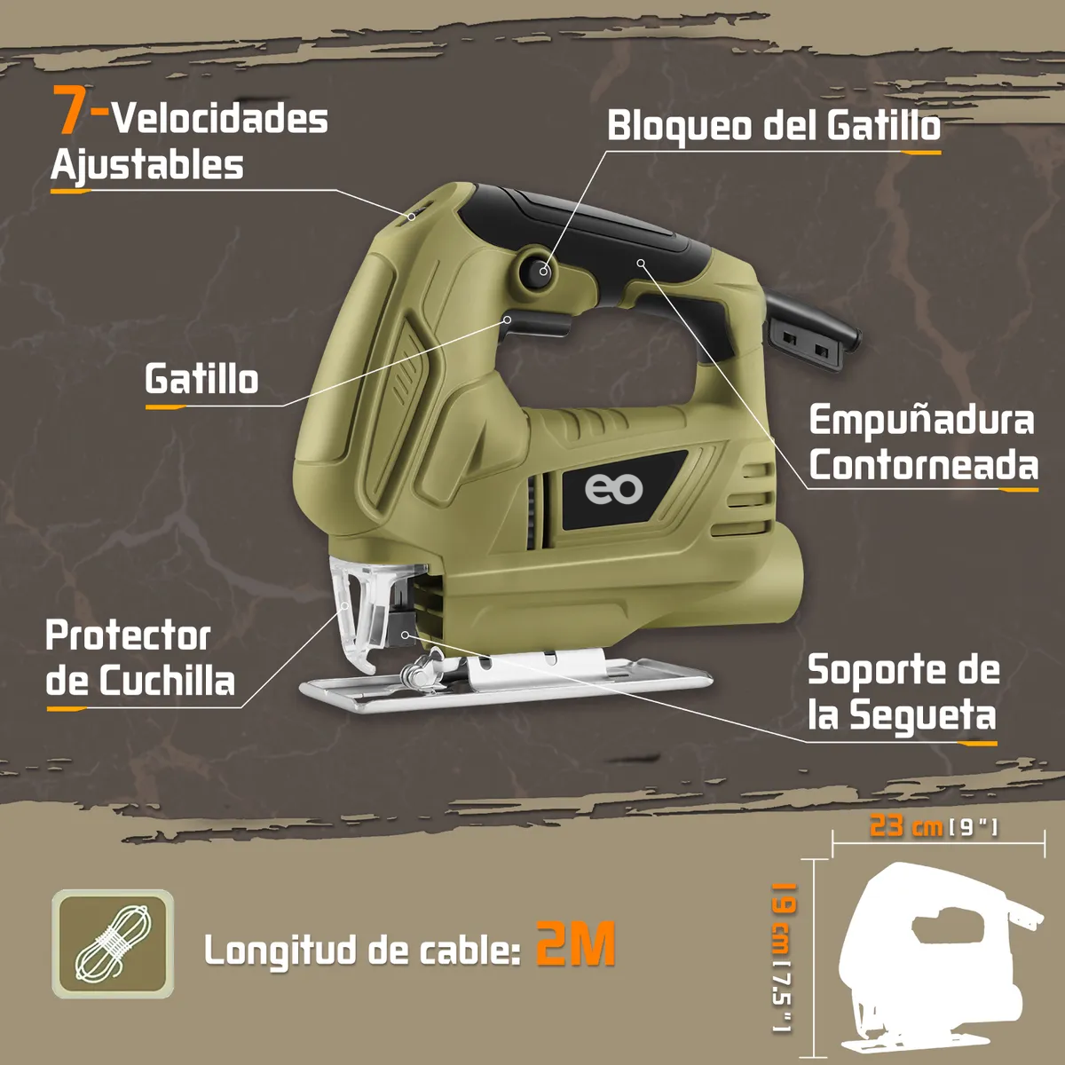 Sierra Caladora Profesional 7 Velocidades 