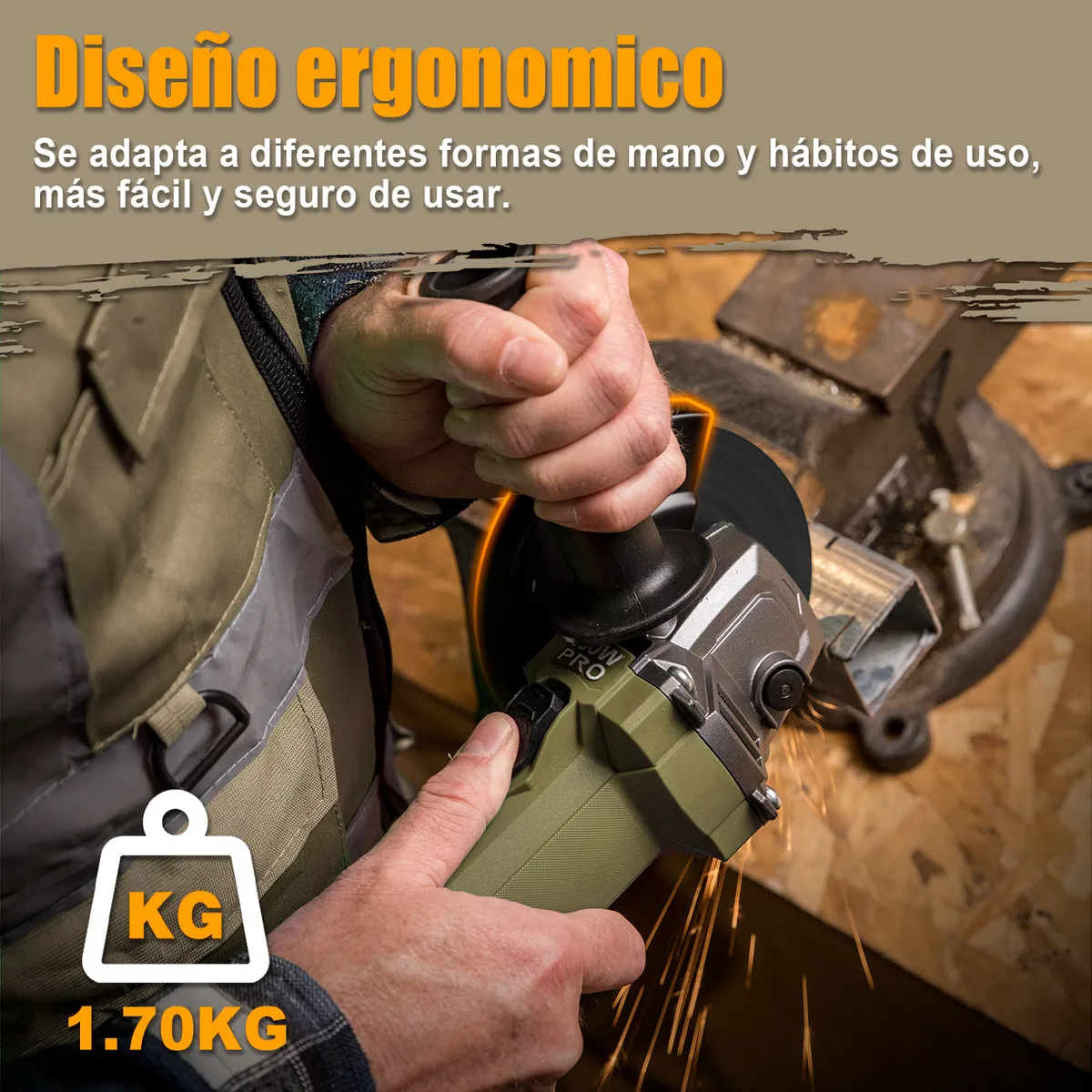 Esmeriladora Angular Profesional 950 Watts 127V