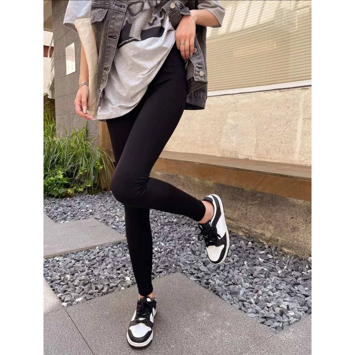 Set 4 Mallones Mujer Térmico Stretch Leggins Mayon Mallas Negro Unitalla