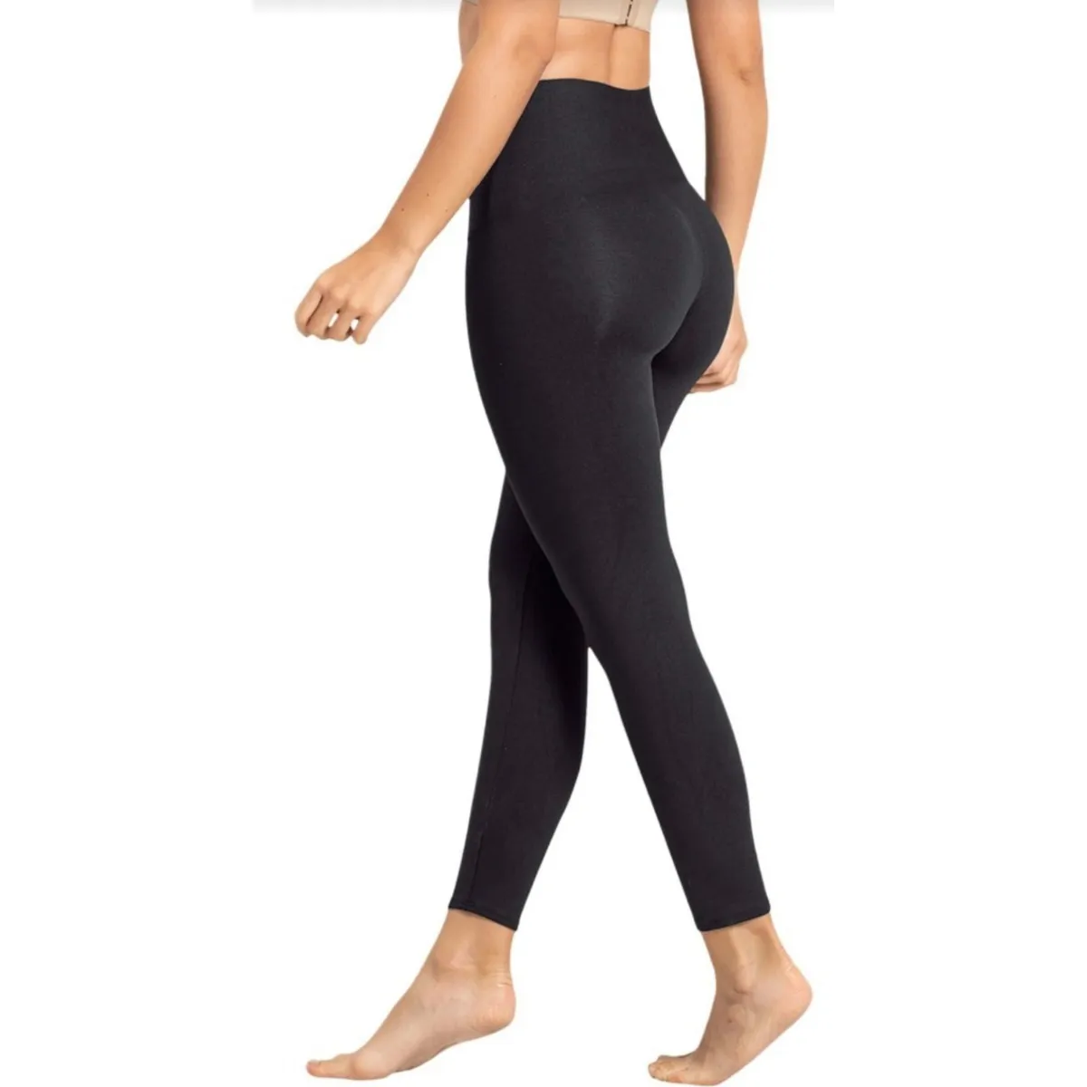 Set 4 Mallones Mujer Térmico Stretch Leggins Mayon Mallas Negro Unitalla