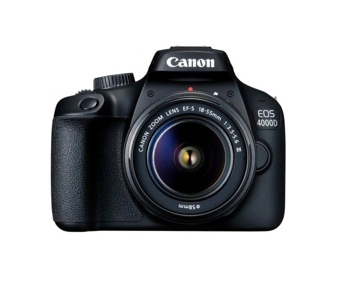 Kit de Cámara Canon Eos 4000D + Lente 18-55mm IIII - Color Negro