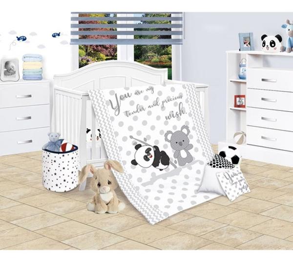 Set Edredon Cuna Cama Corral Baby Baby Unisex panditas