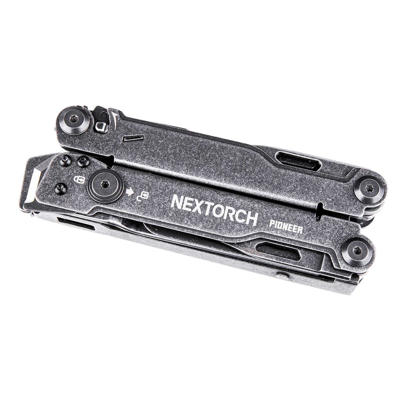Multiherramienta S.O.S. Nextorch, PIONEER, con pinza y tijera de 14 usos, de acero inox, dureza 57-58, acero