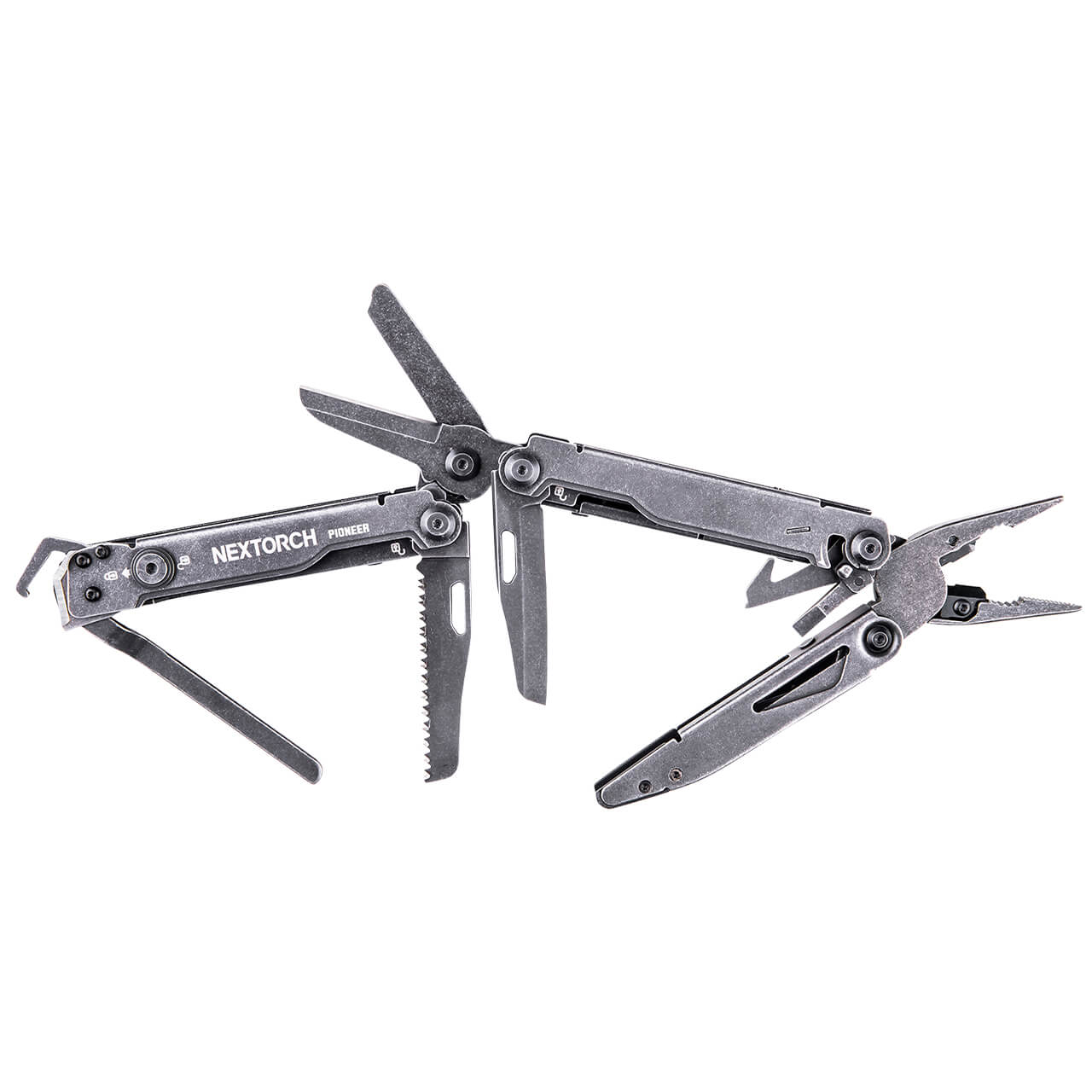 Multiherramienta S.O.S. Nextorch, PIONEER, con pinza y tijera de 14 usos, de acero inox, dureza 57-58, acero