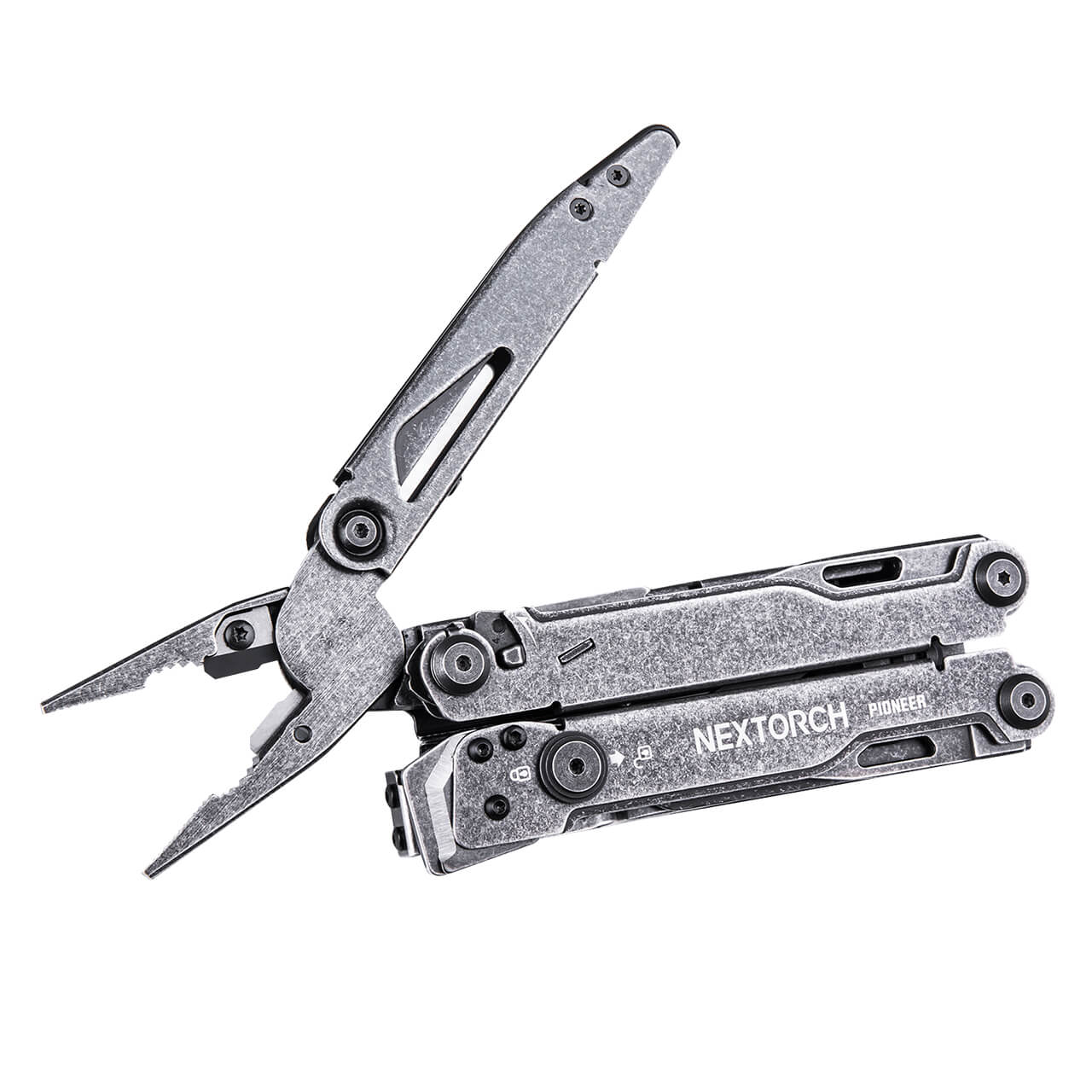 Multiherramienta S.O.S. Nextorch, PIONEER, con pinza y tijera de 14 usos, de acero inox, dureza 57-58, acero