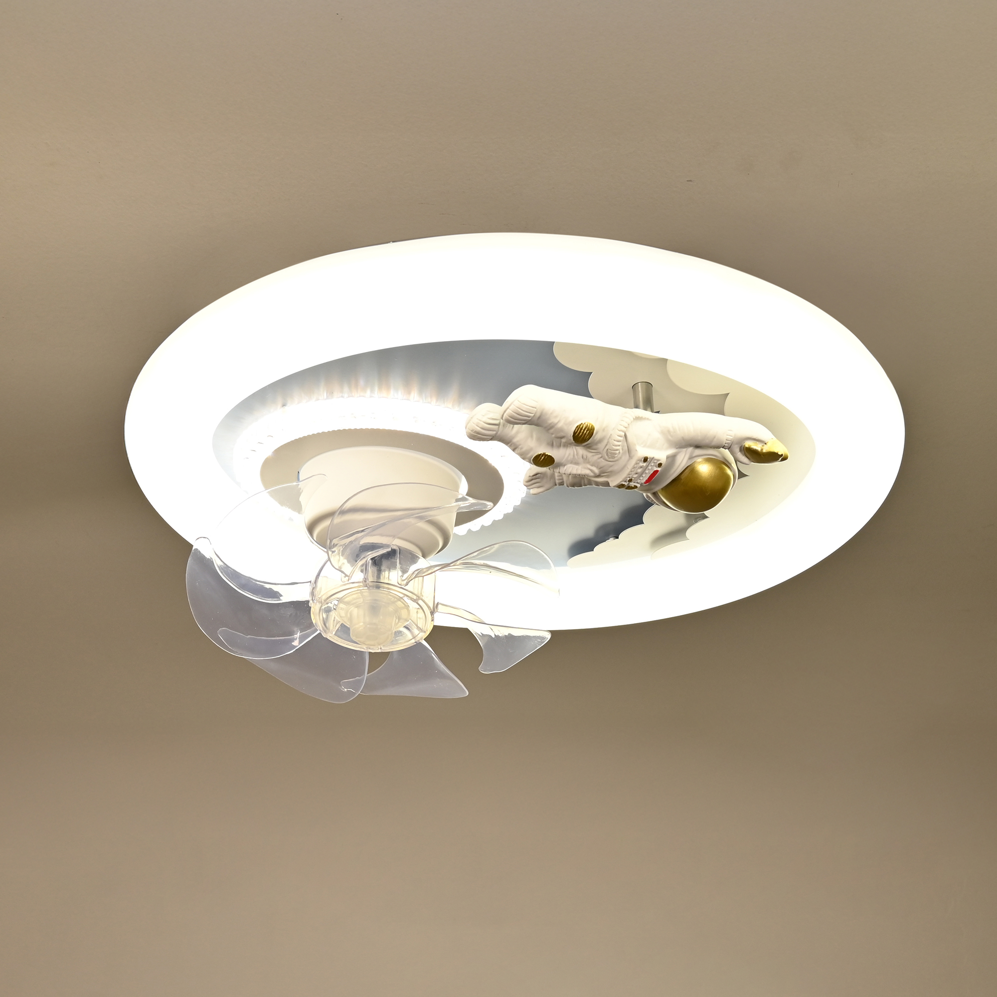 Lampara de techo infantil con ventilador