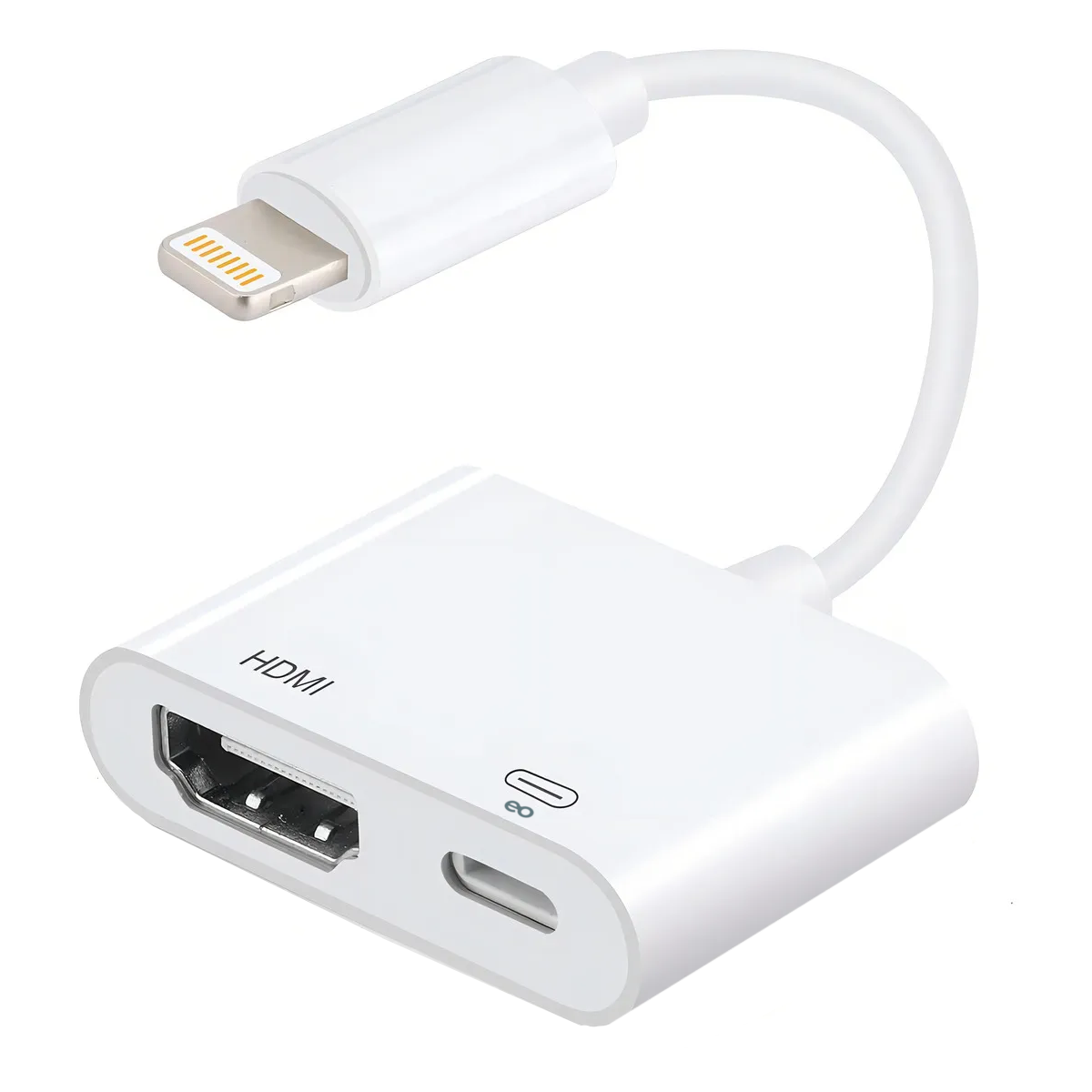 Adaptador digital para iPhone iPad iPod On TV, color blanco