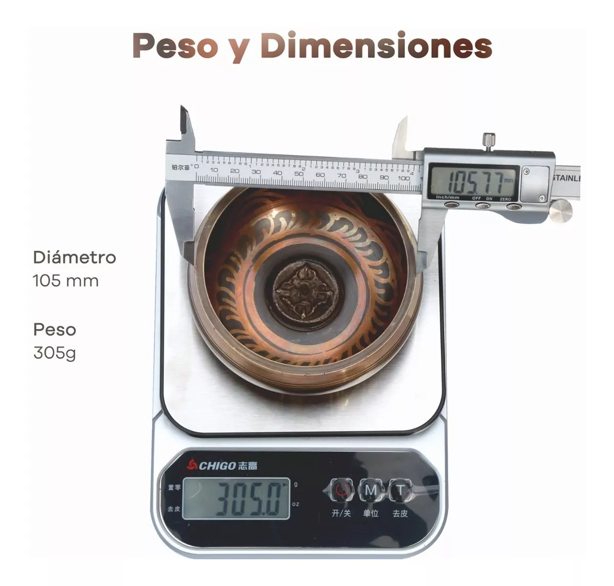 Juego De Cuencos Tibetanos De 10.5 Cm
