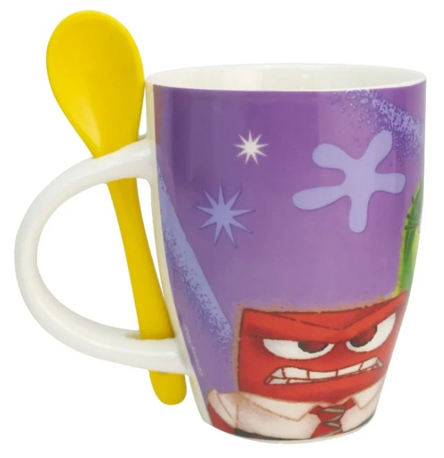 Set 2 Tazas Inmensamente con cuchara de Porcelana Capacidad 310 ML