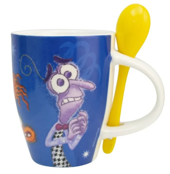 Set 2 Tazas Inmensamente con cuchara de Porcelana Capacidad 310 ML