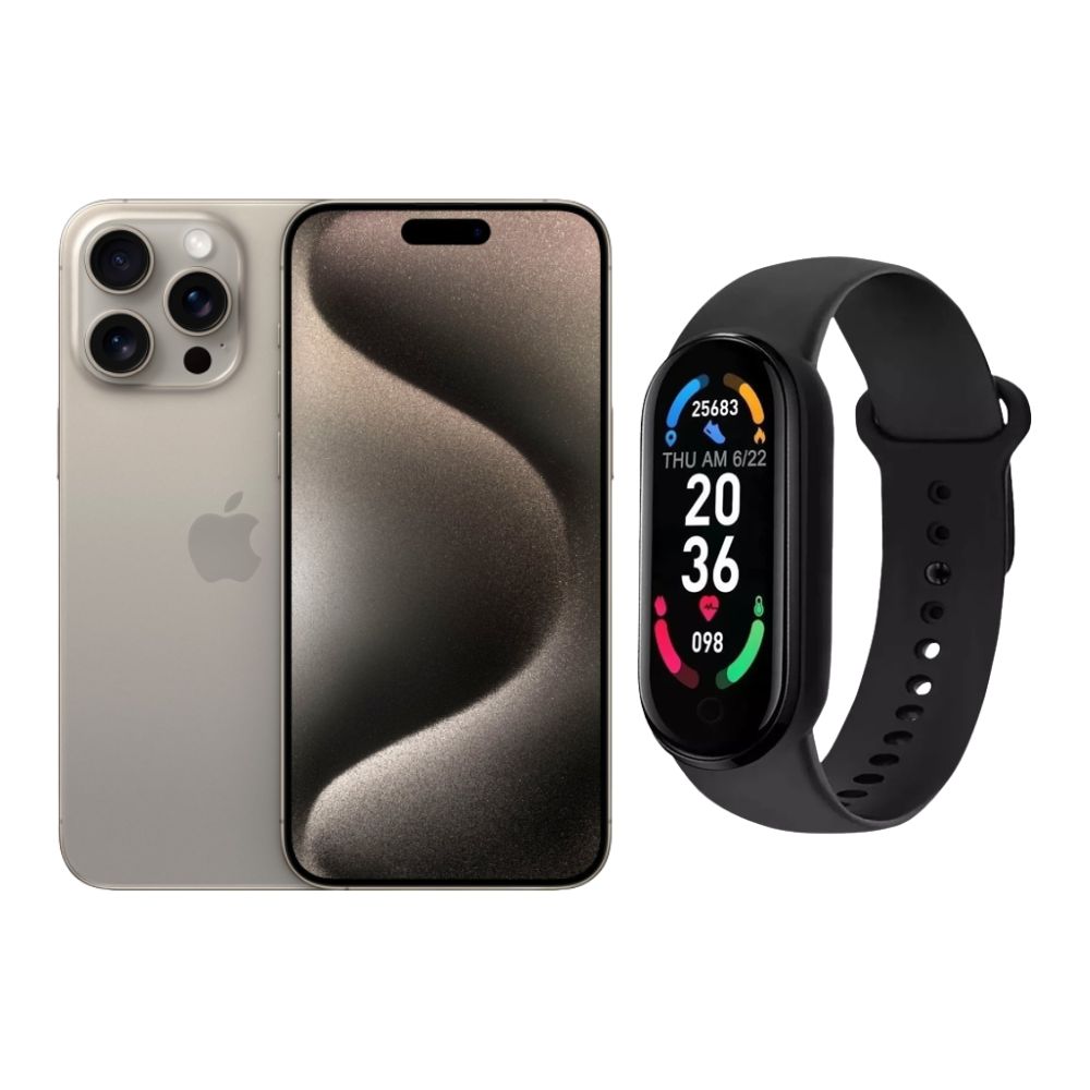 iPhone 15 Pro 128GB Natural CHIP Reacondicionado + Brasalete Genérico