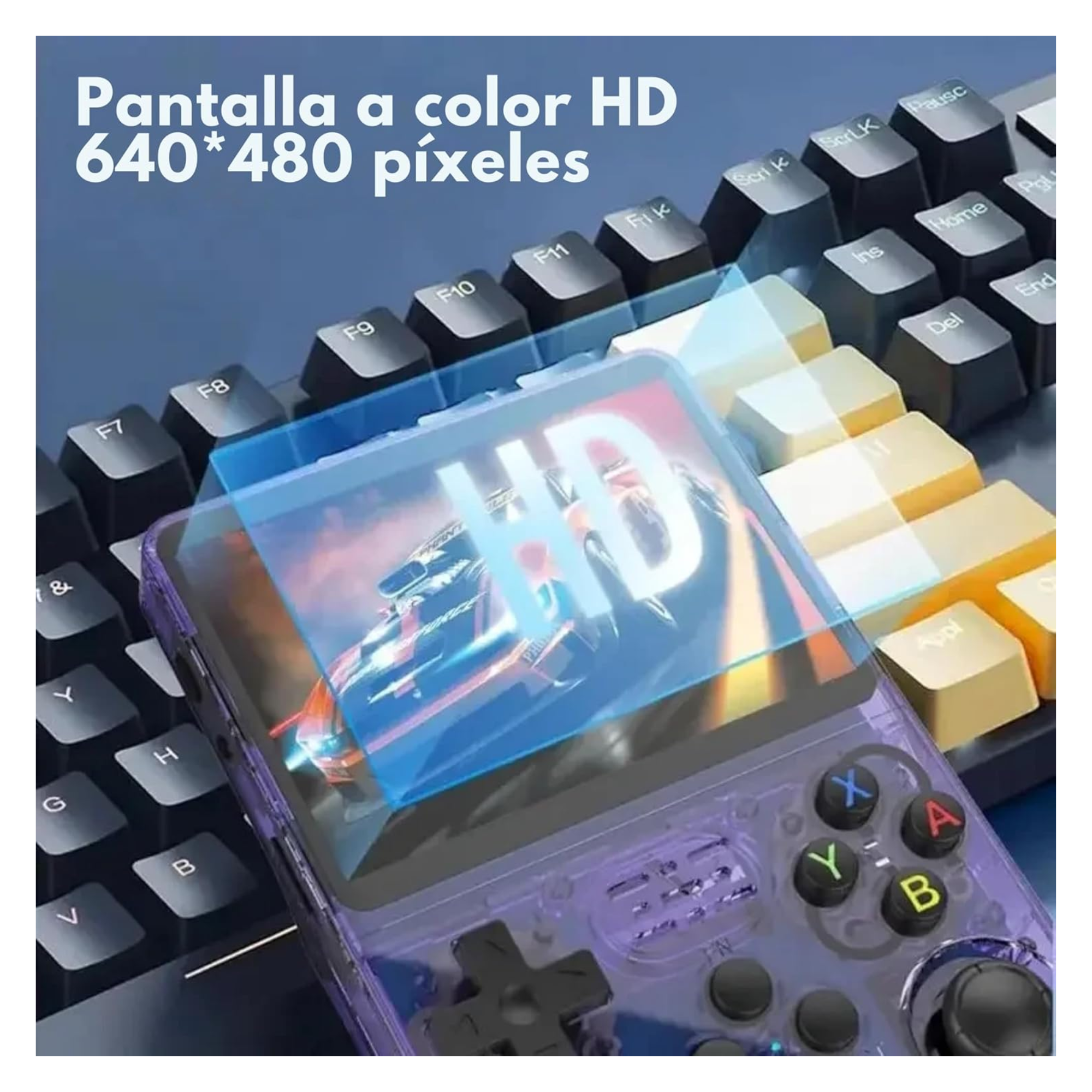 Consola de Videojuegos Retro Portátil R36S Pantalla 3.5", IPS, Sistema de Emulación Pre-Instalado 64GB+15,000 Juegos Clásicos de Mano Retro Handheld Game Console (Negro)