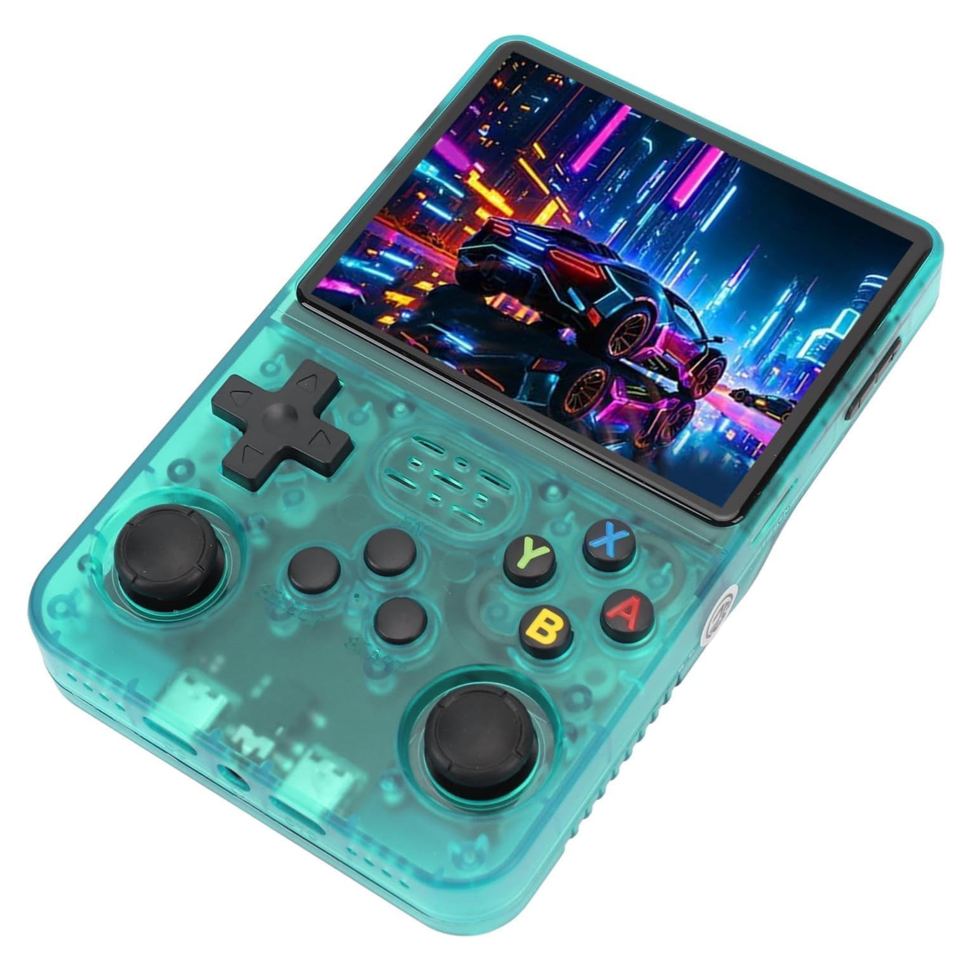 Consola de Videojuegos Retro Portátil R36S Pantalla 3.5", IPS, Sistema de Emulación Pre-Instalado 64GB+15,000 Juegos Clásicos de Mano Retro Handheld Game Console (Verde)