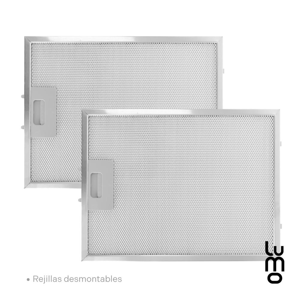 Campana Cocina Extractora De Pared 50 Cm Acero Inox Luz Led