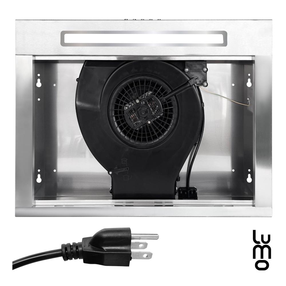 Campana Cocina Extractora De Pared 50 Cm Acero Inox Luz Led