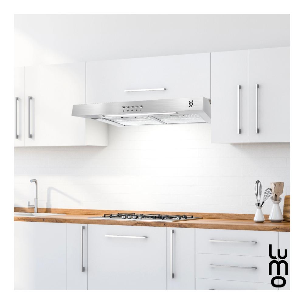 Campana Cocina Extractora De Pared 50 Cm Acero Inox Luz Led