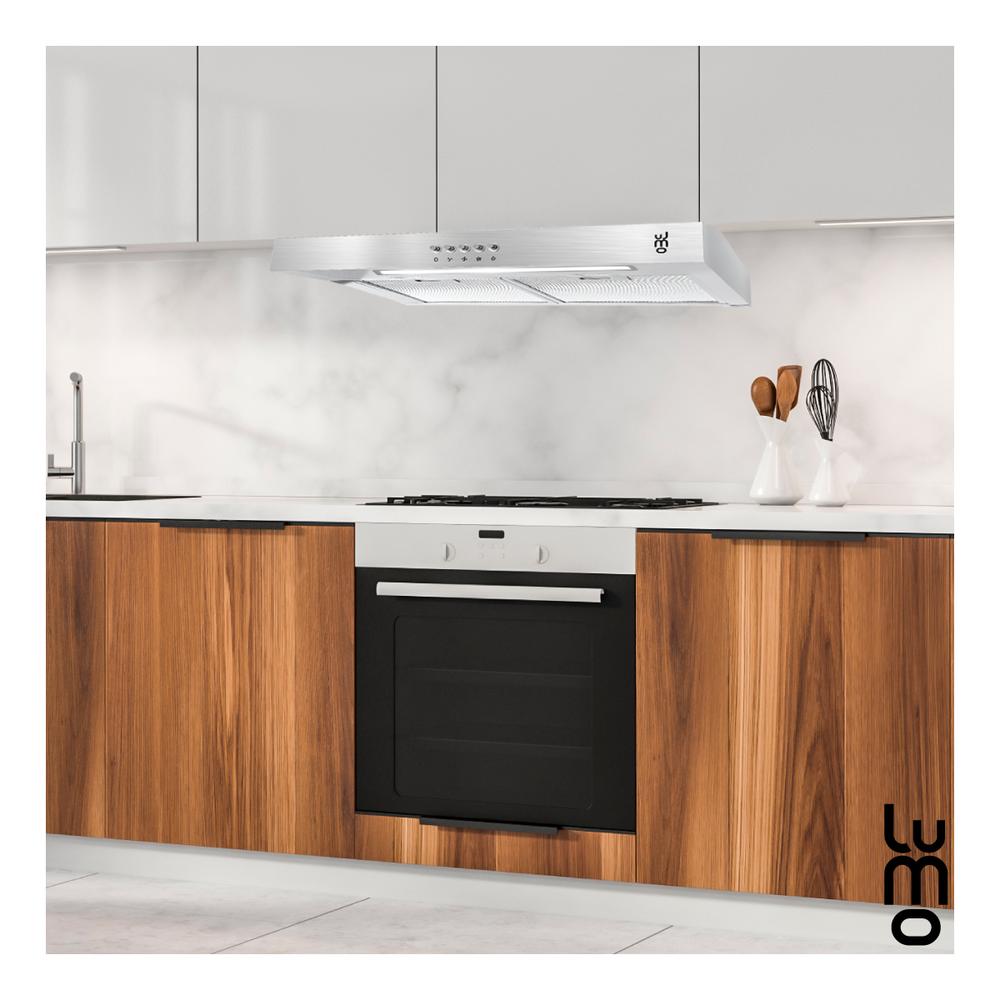 Campana Cocina Extractora De Pared 50 Cm Acero Inox Luz Led