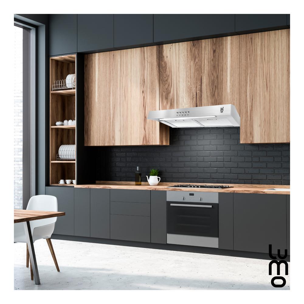 Campana Cocina Extractora De Pared 50 Cm Acero Inox Luz Led
