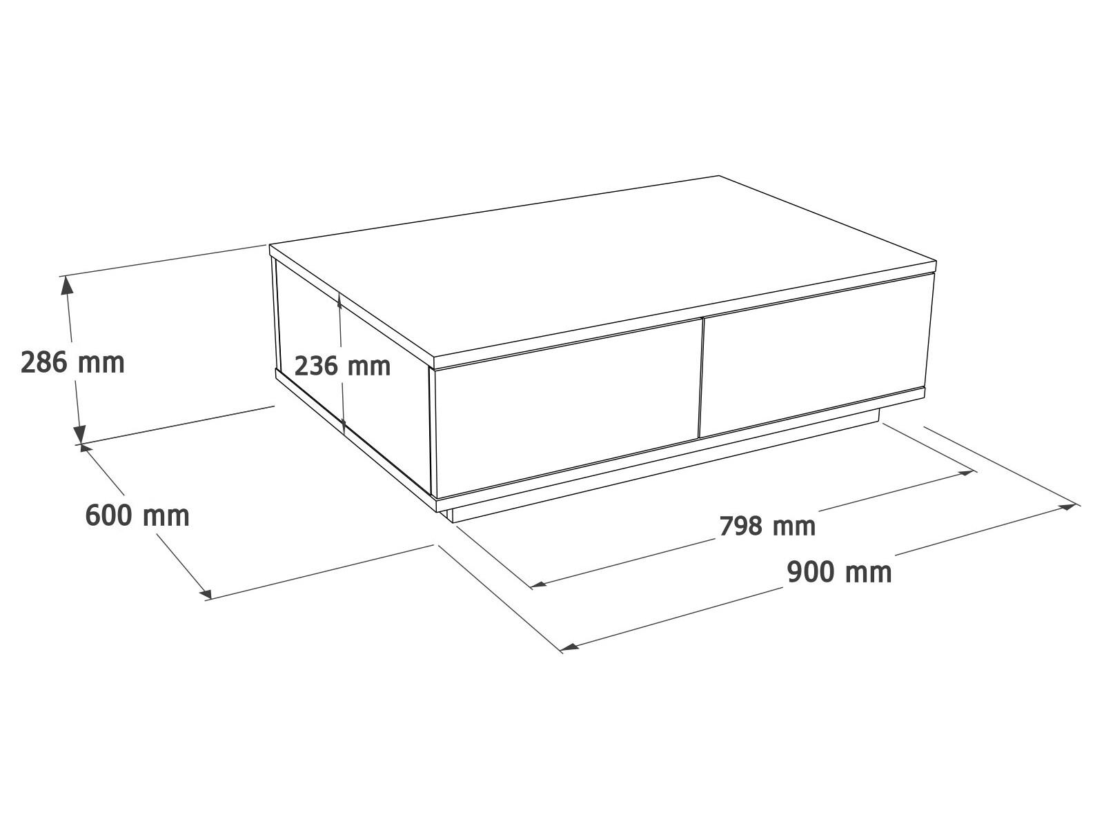 Mesa de centro Tula Madera con Blanco 
