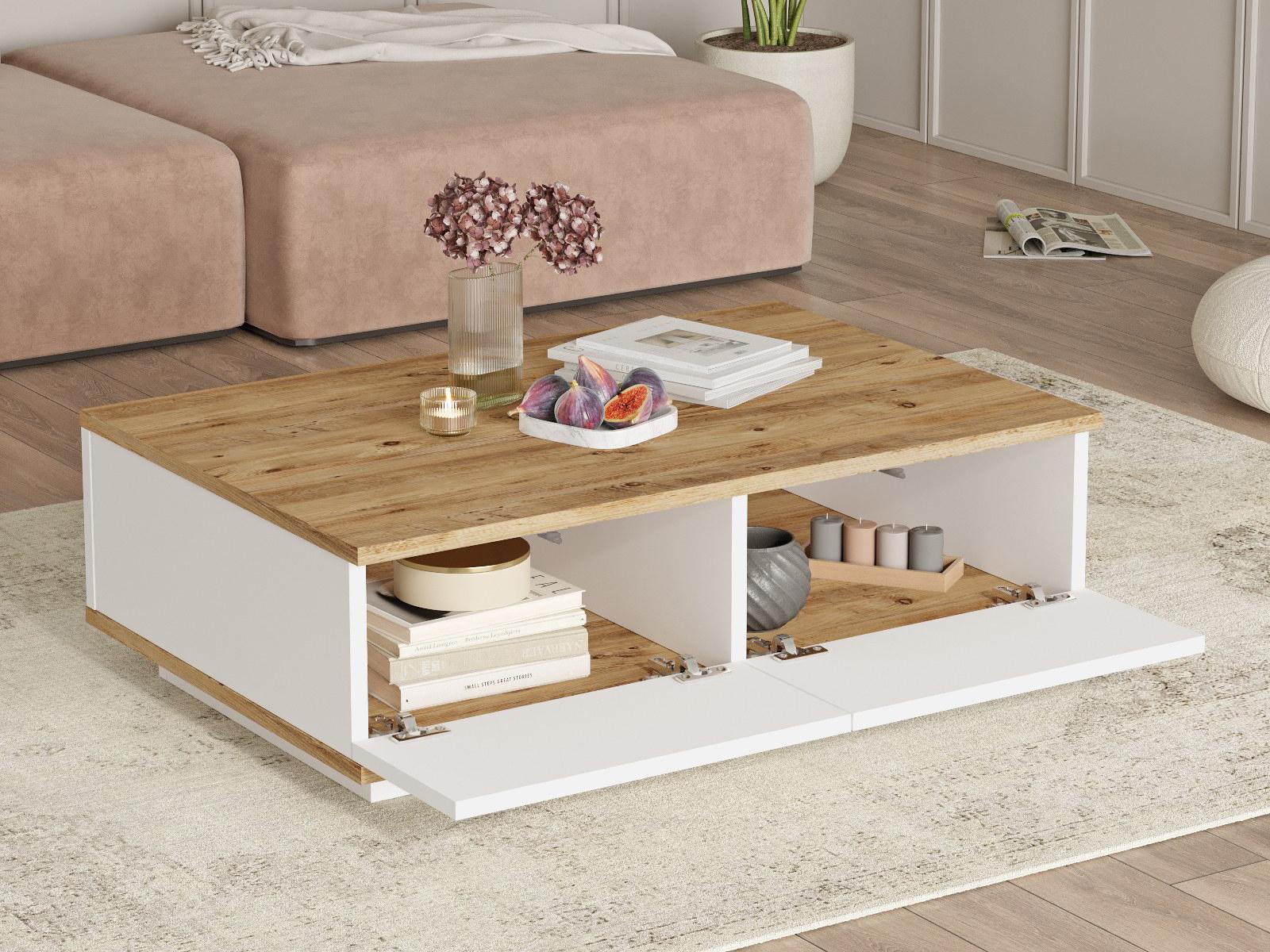 Mesa de centro Tula Madera con Blanco 