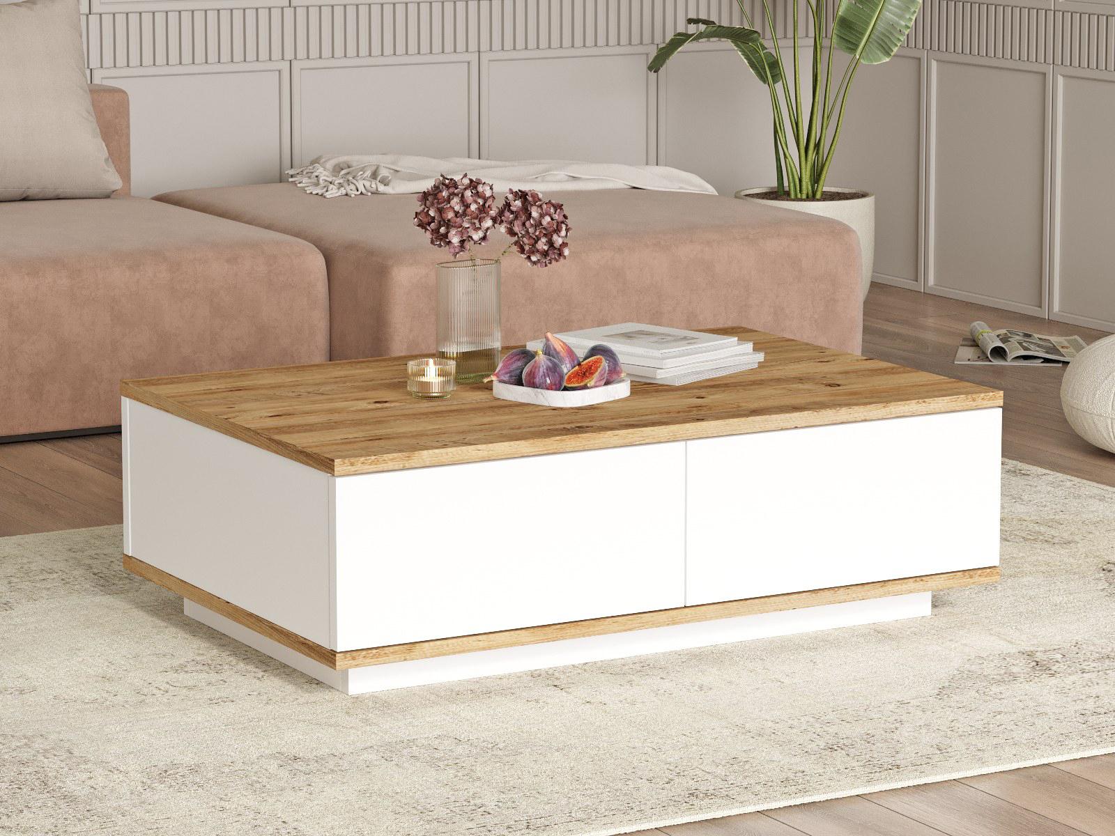 Mesa de centro Tula Madera con Blanco 